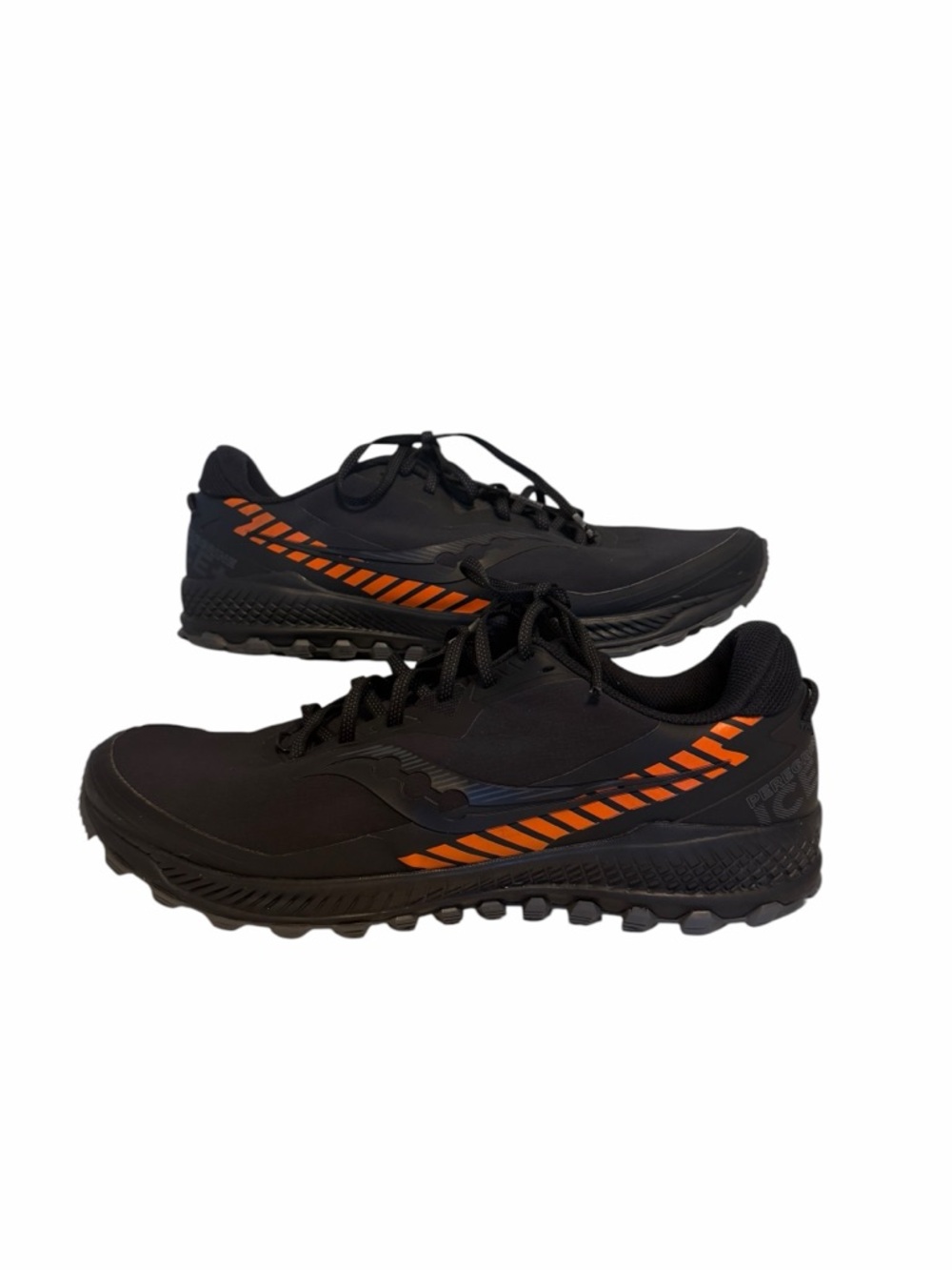 Authentic Saucony Peregrine ICE+ Men's Trail Running Shoes Black Orange S20675-1